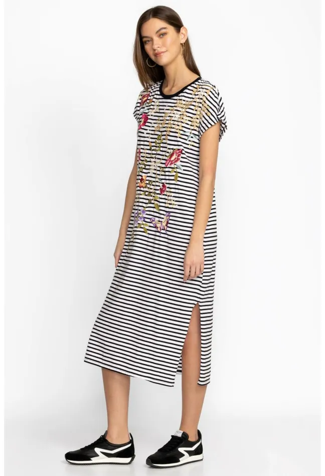 Women Johnny Was Dresses Osaka Relaxed Knit Dress Stripe