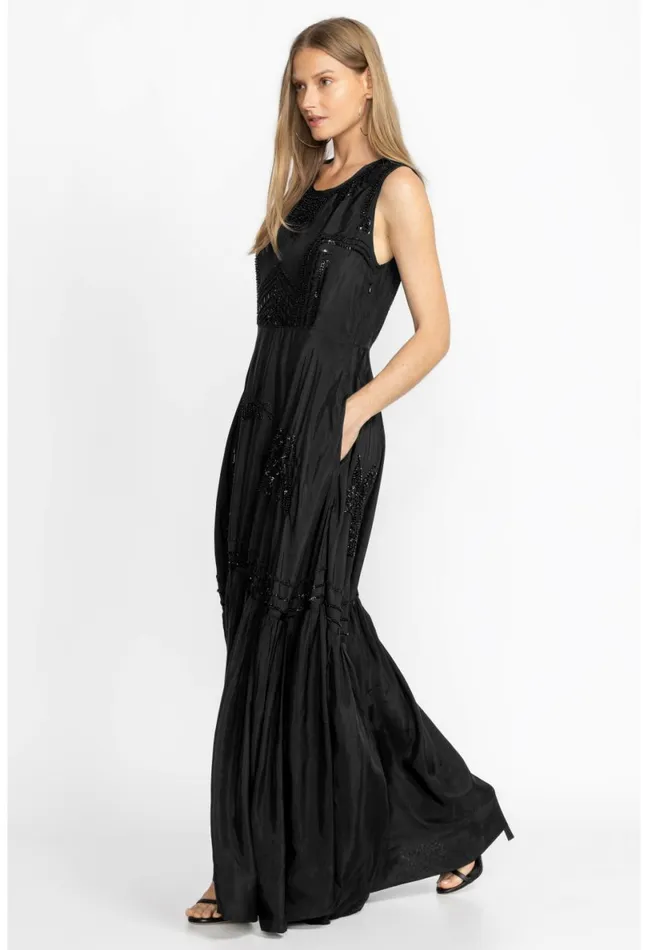 Women Johnny Was Dresses Rose Noir Dress Black