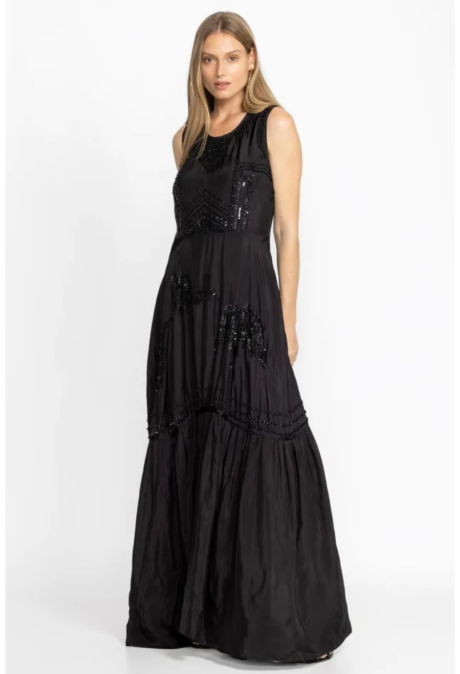 Women Johnny Was Dresses Rose Noir Dress Black