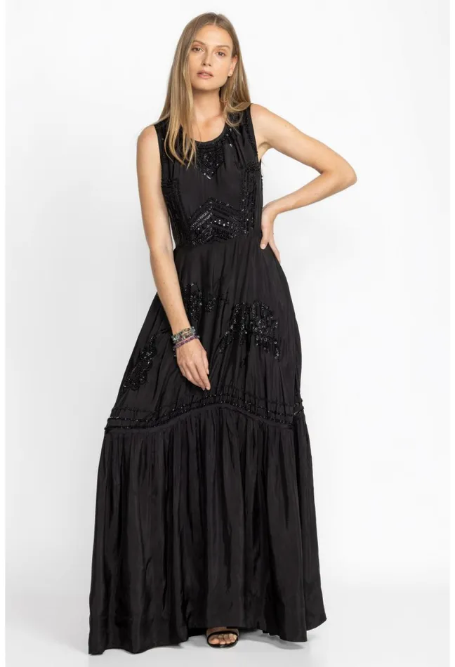 Women Johnny Was Dresses Rose Noir Dress Black