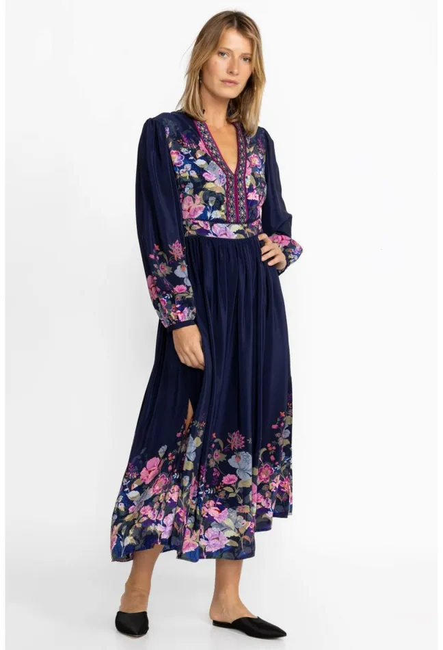 Women Johnny Was Dresses Valeria Silk Maxi Dress Valeria