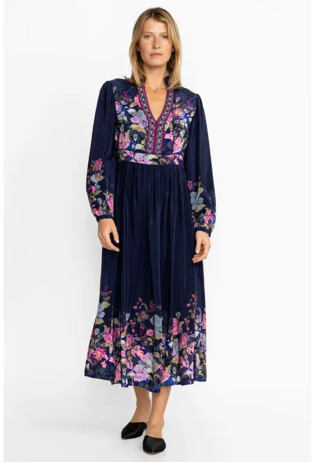 Women Johnny Was Dresses Valeria Silk Maxi Dress Valeria