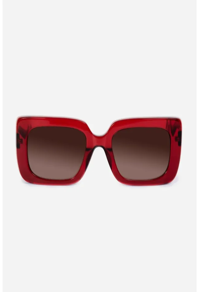 Women Johnny Was Eye Wear Sutton Sunglasses Solid Red