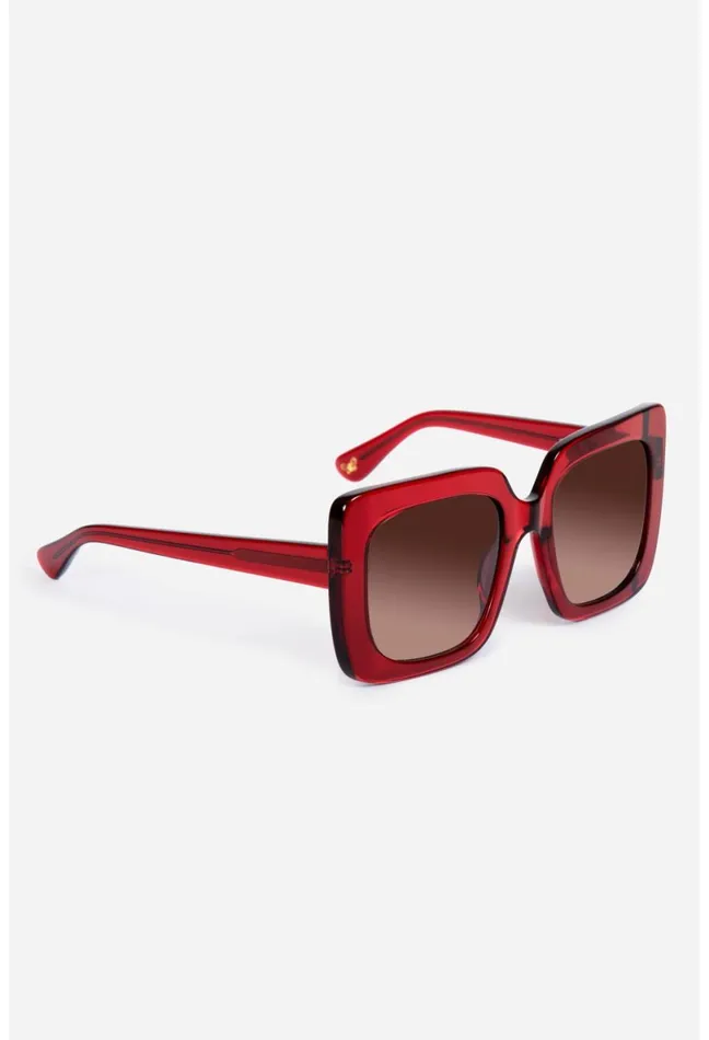 Women Johnny Was Eye Wear Sutton Sunglasses Solid Red