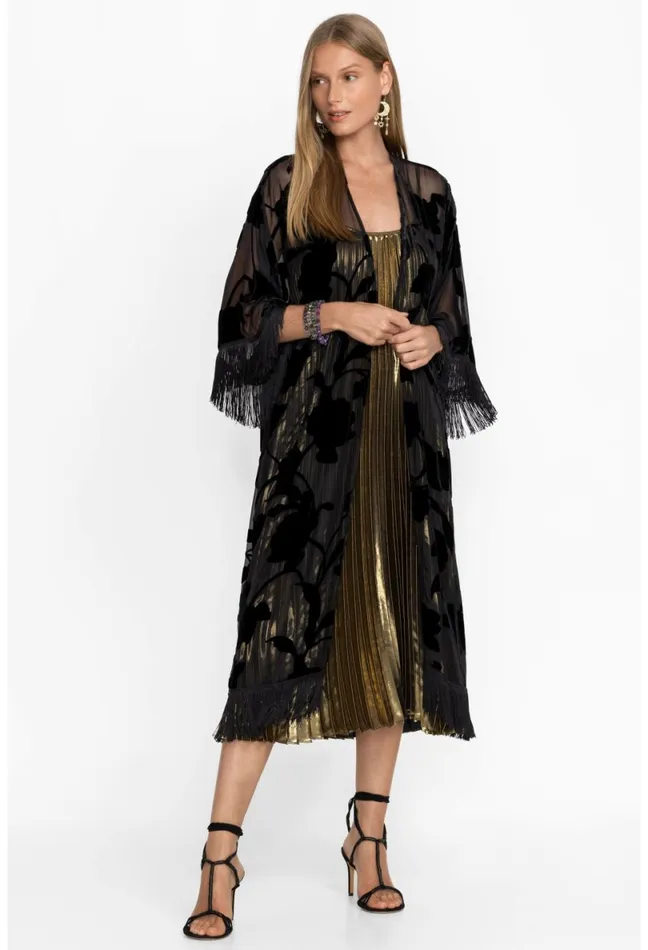 Women Johnny Was Kimonos Queen Silk Kimono Black