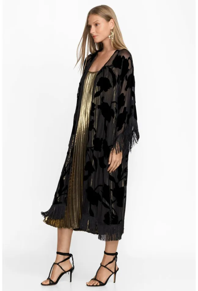 Women Johnny Was Kimonos Queen Silk Kimono Black