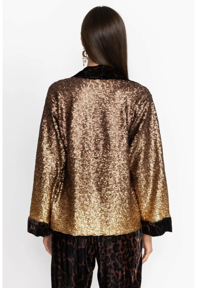 Women Johnny Was Kimonos Sequin Gold Plaza Kimono Gold