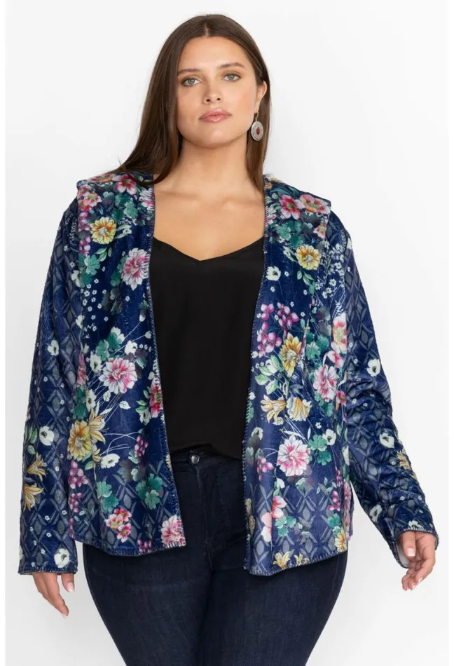 Women Johnny Was Outerwear Bursting Echo Sherpa Jacket Bursting