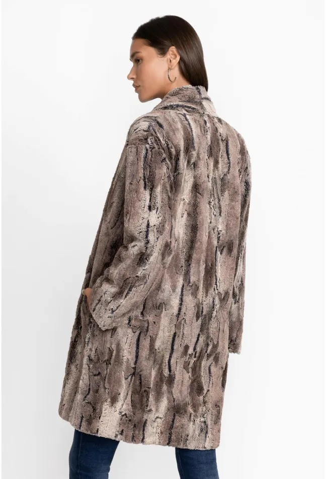 Women Johnny Was Outerwear Foxy Faux Fur Jacket Multi
