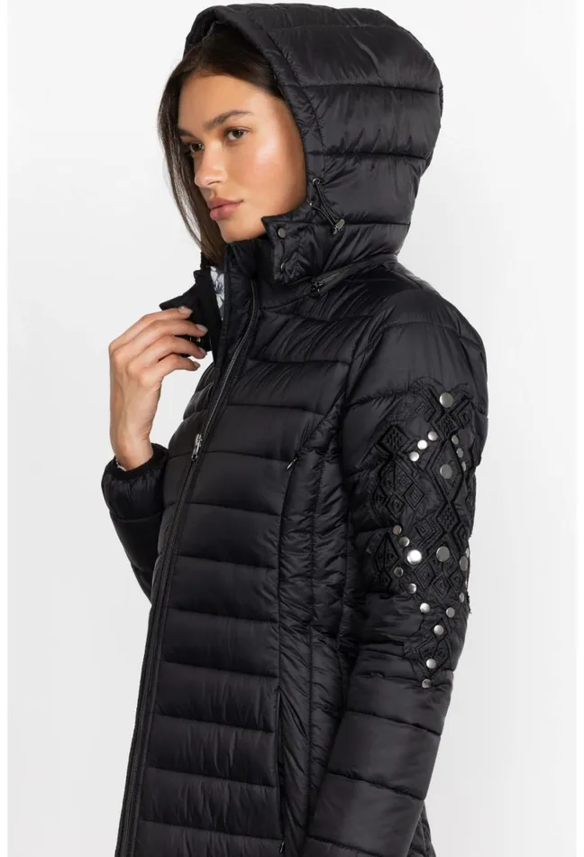 Women Johnny Was Outerwear Sano Ski Puffer Coat Black