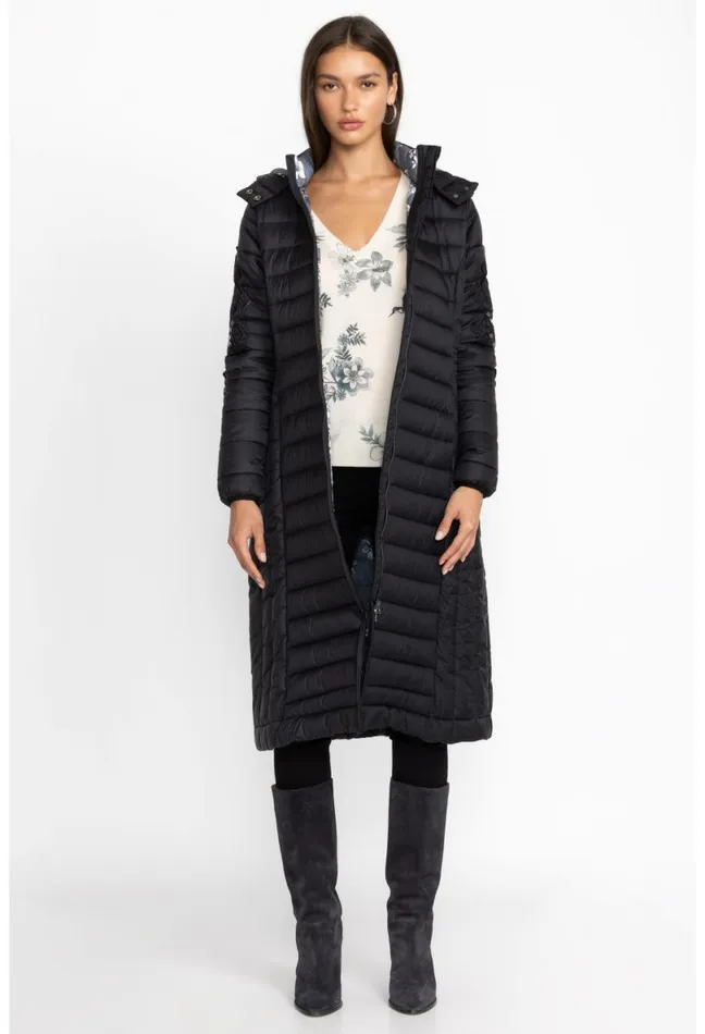 Women Johnny Was Outerwear Sano Ski Puffer Coat Black