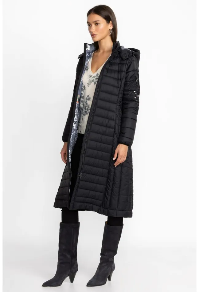 Women Johnny Was Outerwear Sano Ski Puffer Coat Black