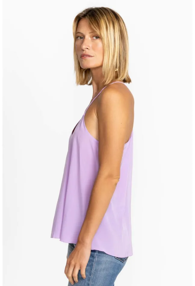 Women Johnny Was Slips and Camis Etta Cami Top Lavender Frost