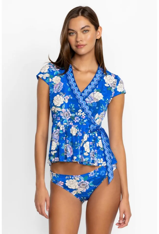 Women Johnny Was Swim and Resort Blue Dove Hipster Bottom Blue Dove