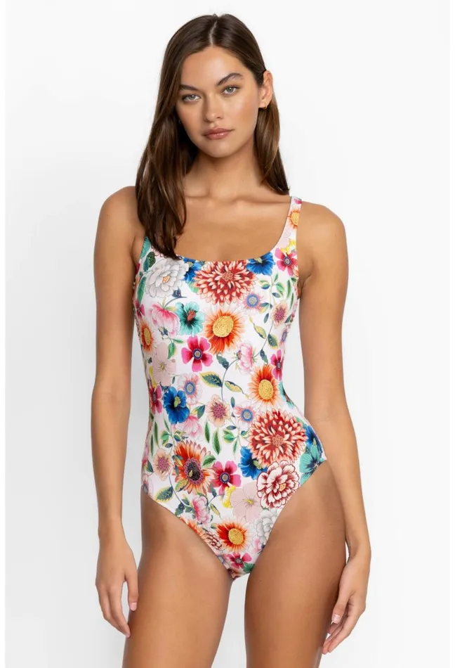 Women Johnny Was Swim and Resort Mirror Palace Tank One Piece Mirror