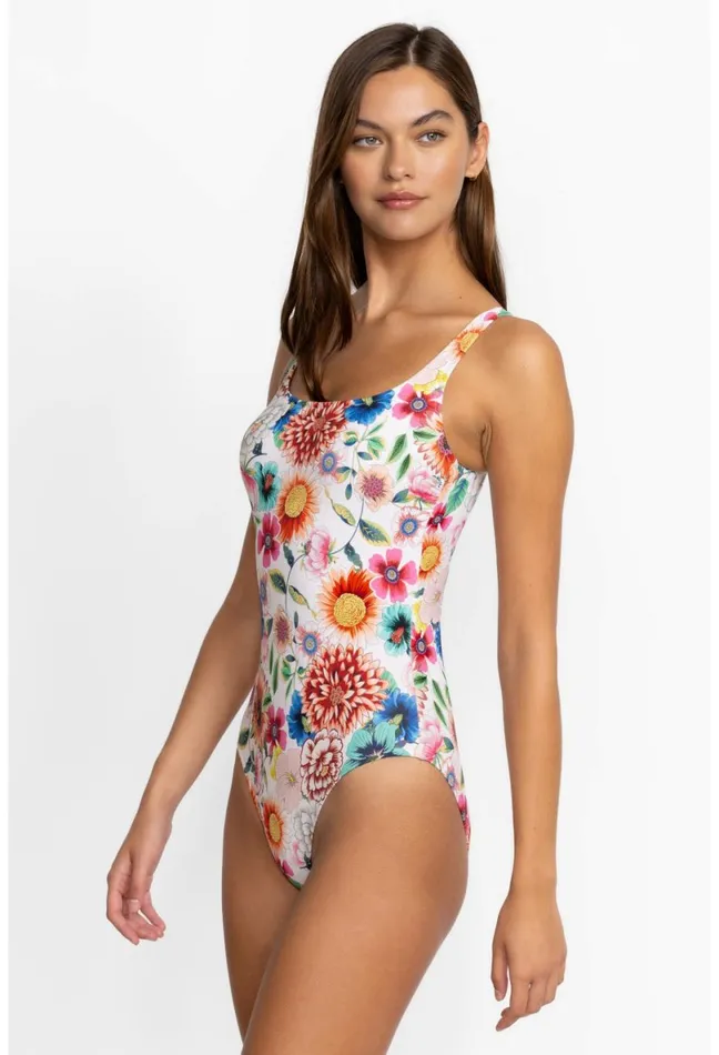 Women Johnny Was Swim and Resort Mirror Palace Tank One Piece Mirror