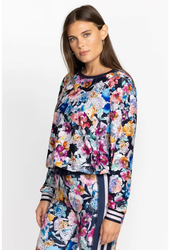 Women Johnny Was Tops Bee Active Ruched Raglan Sleeve Pullover Falldance