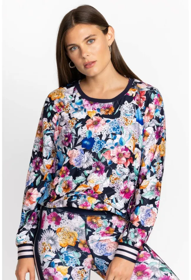 Women Johnny Was Tops Bee Active Ruched Raglan Sleeve Pullover Falldance