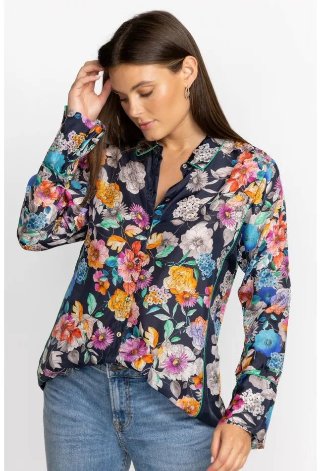 Women Johnny Was Tops Fall Dancer Button Up Falldance