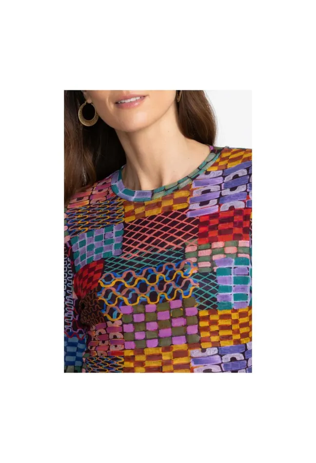 Women Johnny Was Tops Isadora Waves Mesh Tee Isadora Waves