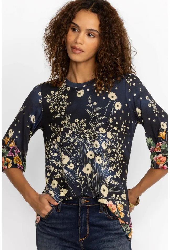 Women Johnny Was Tops The Janie Favorite Puff Sleeve Top Bursting