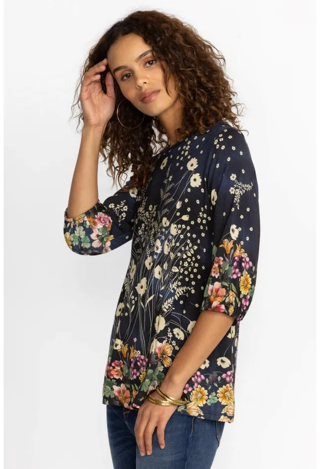 Women Johnny Was Tops The Janie Favorite Puff Sleeve Top Bursting