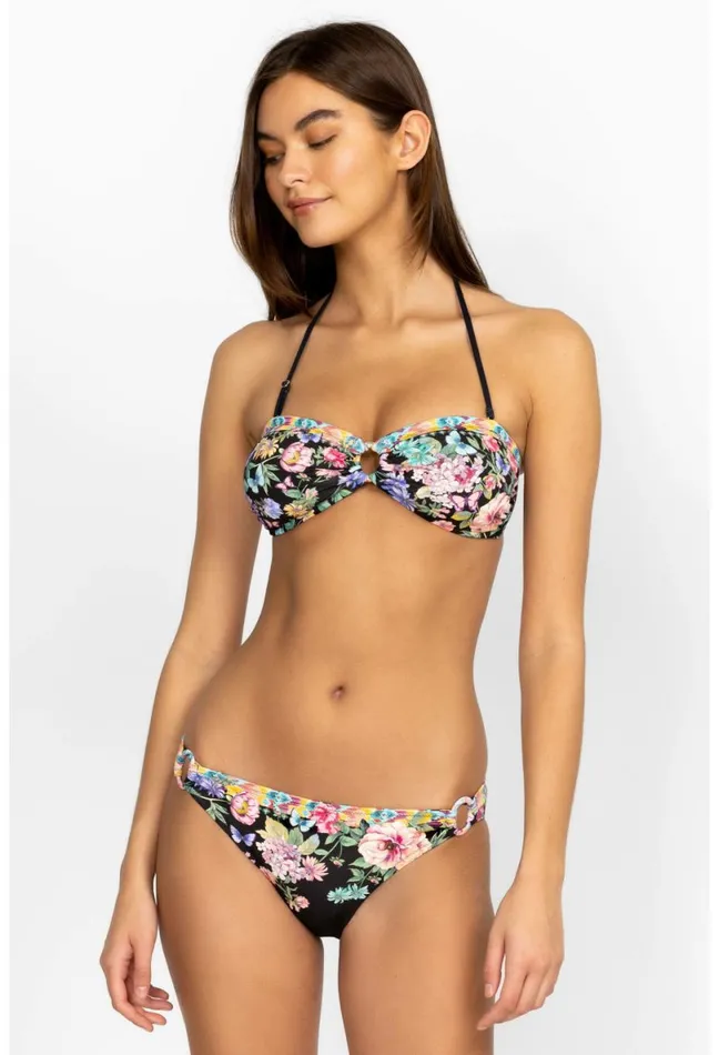 Women Johnny Was TwoPieces Black Butterfly Ring Bikini Bottoms Black Butterfly