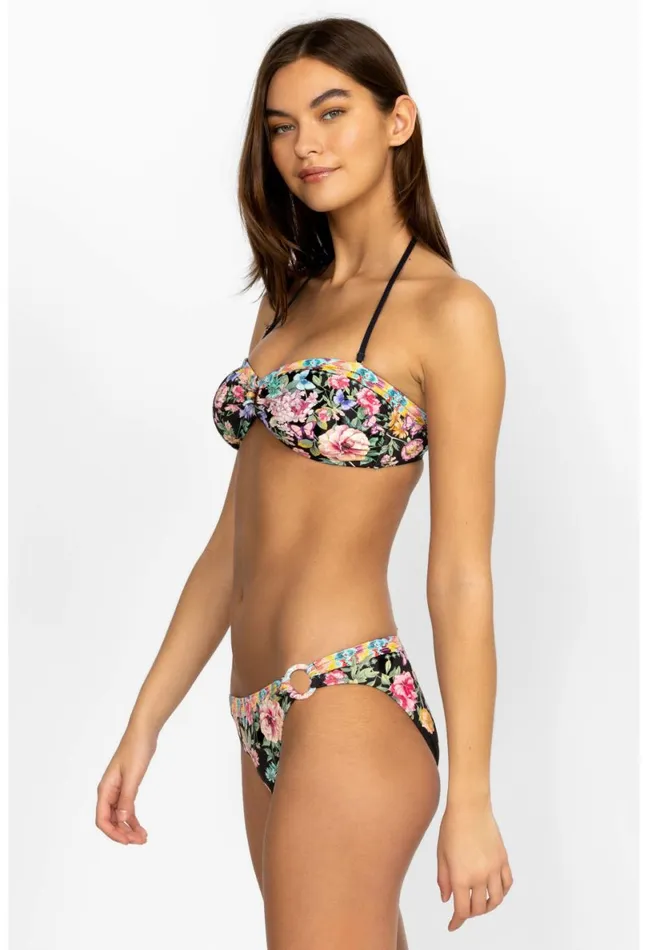 Women Johnny Was TwoPieces Black Butterfly Ring Bikini Bottoms Black Butterfly