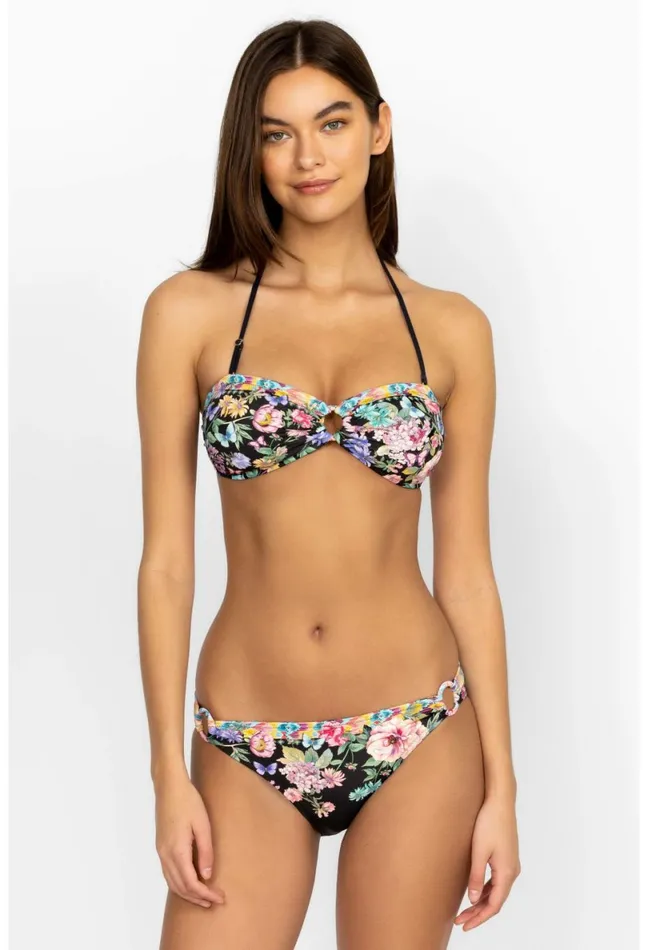 Women Johnny Was TwoPieces Black Butterfly Ring Bikini Bottoms Black Butterfly