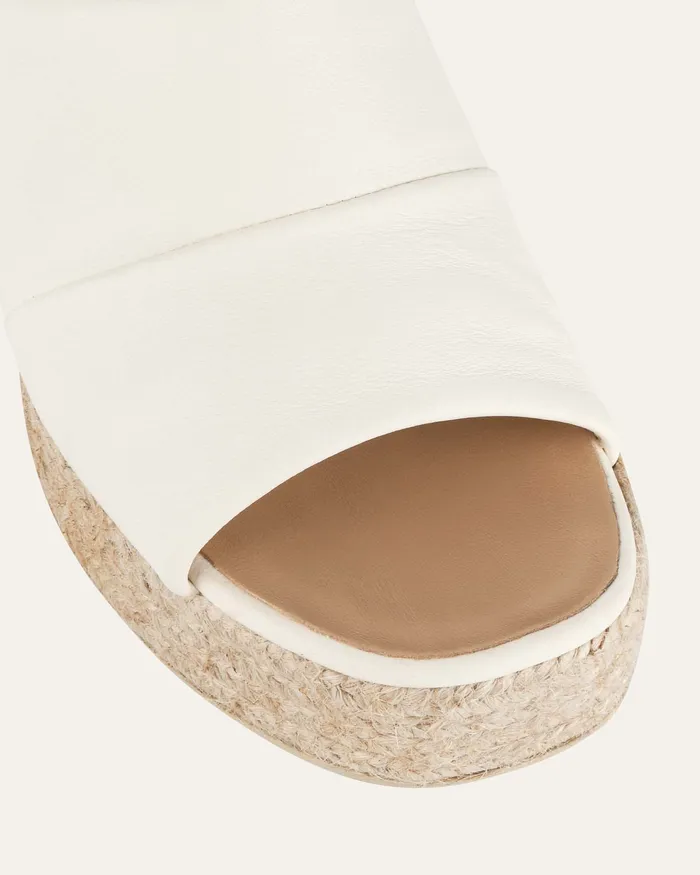 Women jomercer Kristen high heel espadrille sandals off white leather HIGH SANDALS