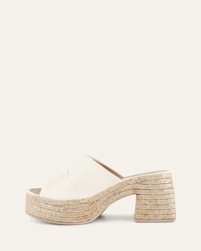 Women jomercer Kristen high heel espadrille sandals off white leather HIGH SANDALS