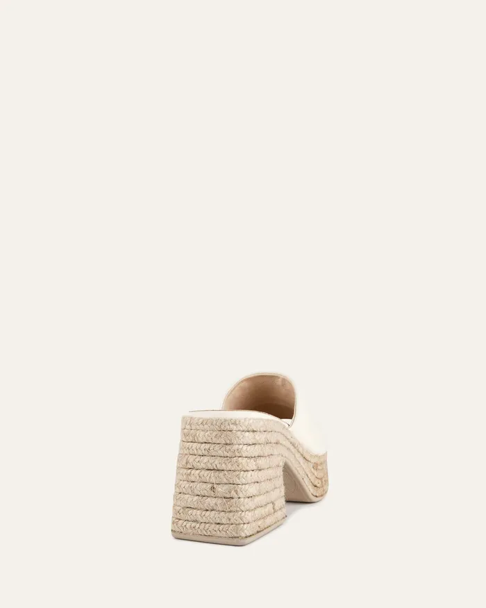Women jomercer Kristen high heel espadrille sandals off white leather HIGH SANDALS