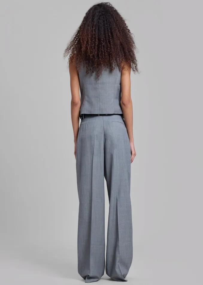 Women Jorae Pleated Trousers 8211 Grey The Frankie Shop Bottoms