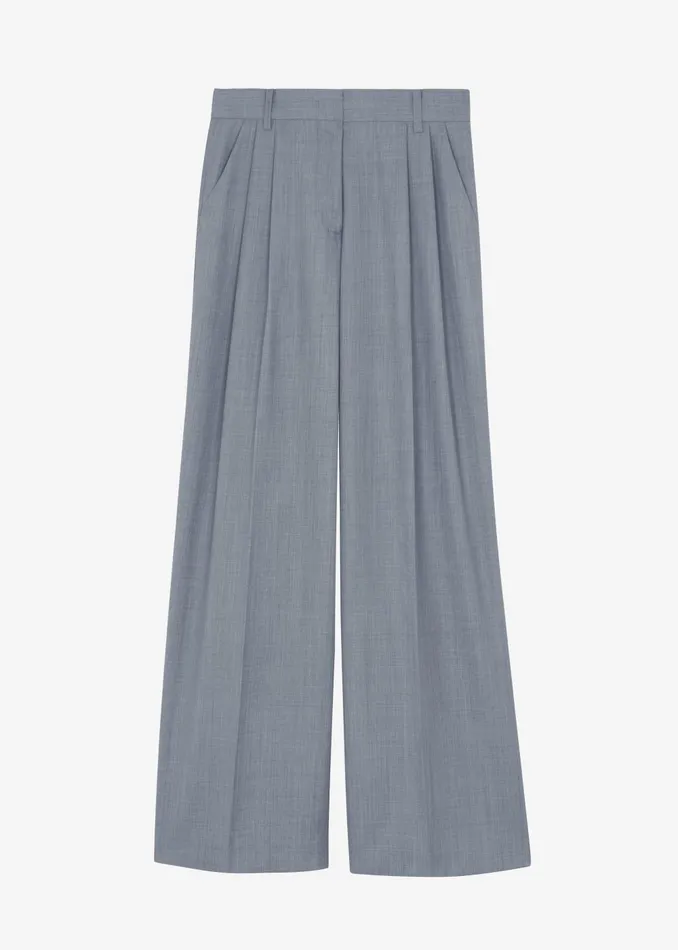 Women Jorae Pleated Trousers 8211 Grey The Frankie Shop Bottoms