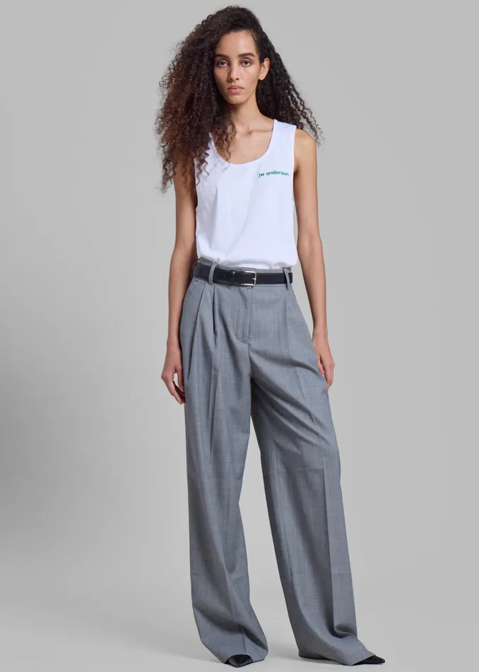 Women Jorae Pleated Trousers 8211 Grey The Frankie Shop Bottoms
