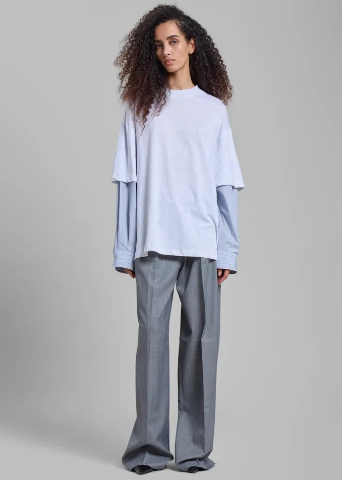 Women Jorae Pleated Trousers 8211 Grey The Frankie Shop Bottoms