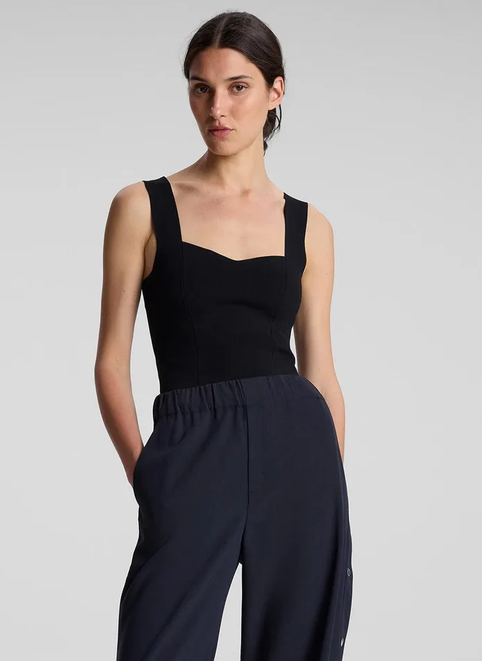Women Jordana Compact Knit Top Black ALC Tees and Tanks