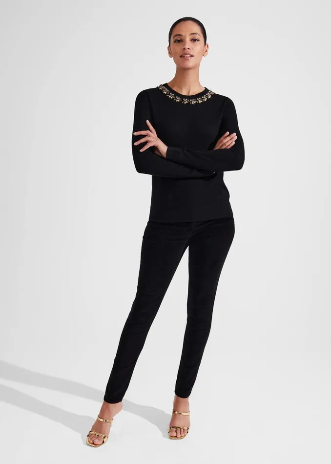 Women Jumpers and Cardigans Hobbs Alora Jumper With Wool Black