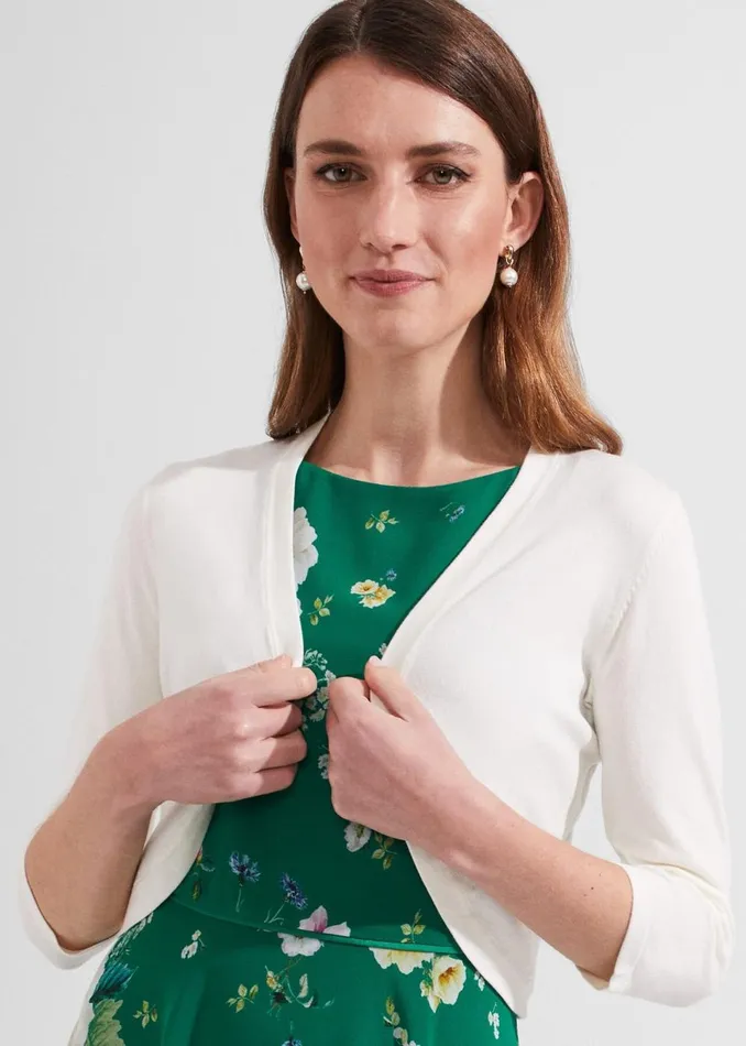 Women Jumpers and Cardigans Hobbs Carrie Bolero Ivory