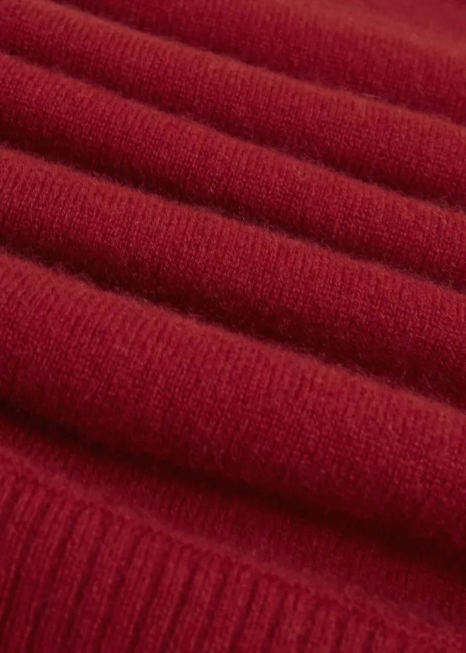 Women Jumpers and Cardigans Hobbs Delora Cashmere Roll Neck Jumper Pomegranate Red