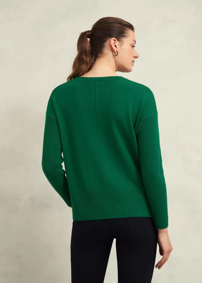 Women Jumpers and Cardigans Hobbs Devora Jumper With Cashmere Agate Green