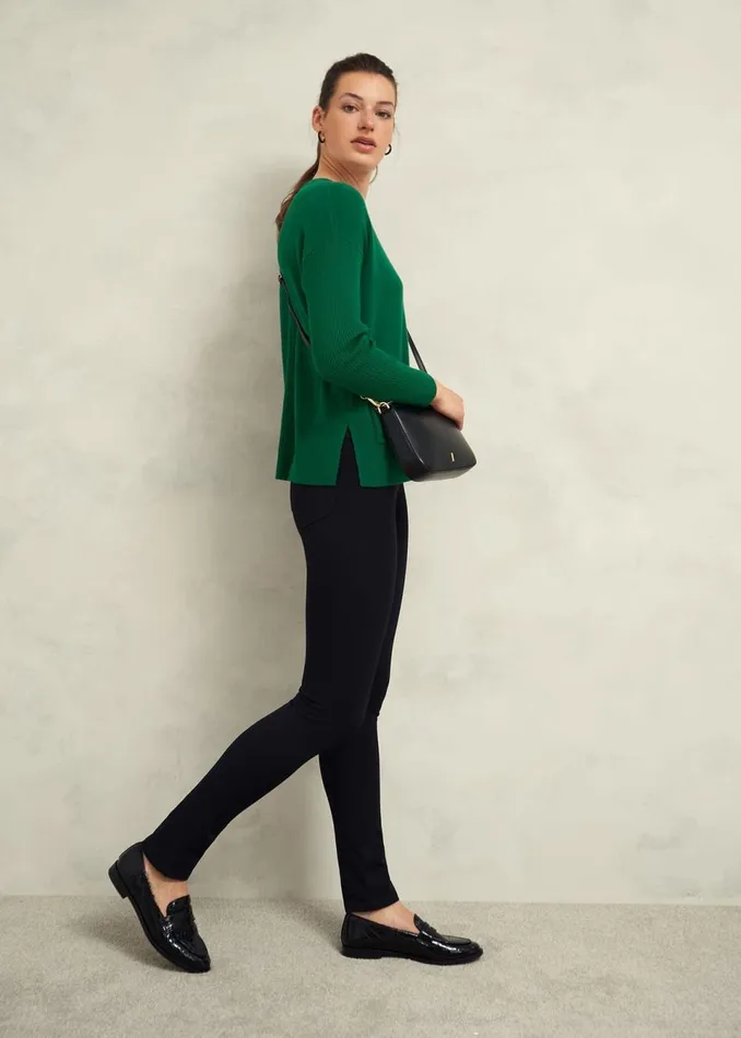 Women Jumpers and Cardigans Hobbs Devora Jumper With Cashmere Agate Green