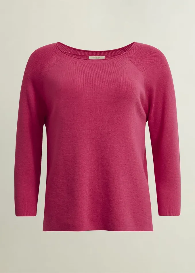 Women Jumpers and Cardigans Hobbs Jana Jumper With Wool Zinnia Pink