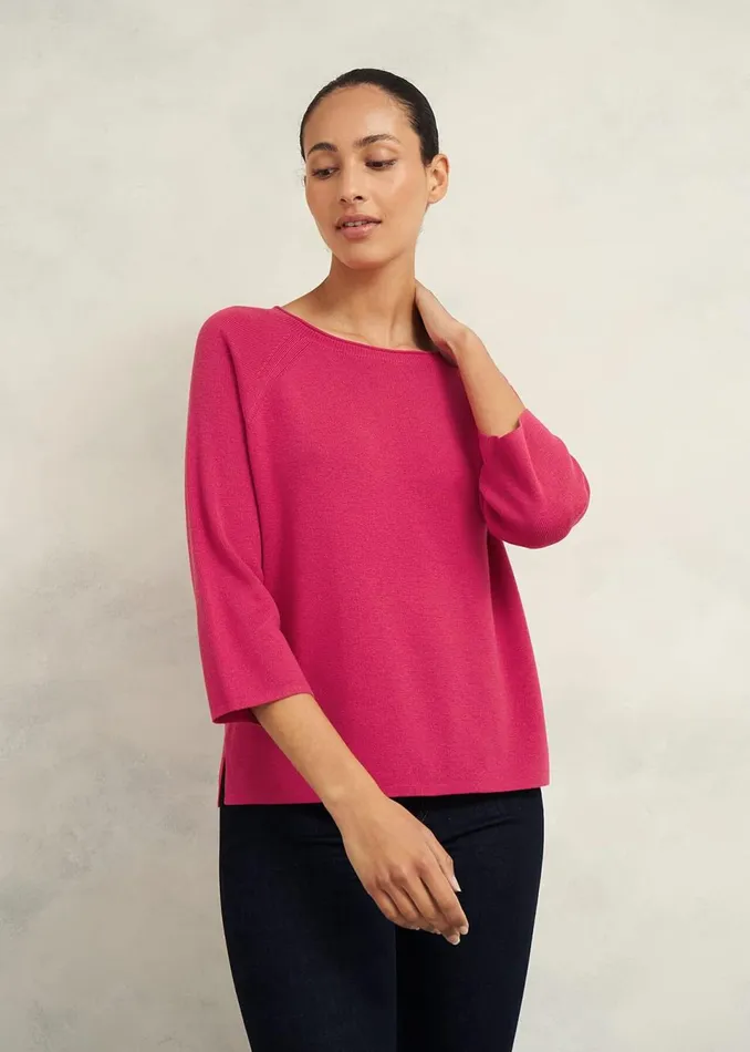 Women Jumpers and Cardigans Hobbs Jana Jumper With Wool Zinnia Pink