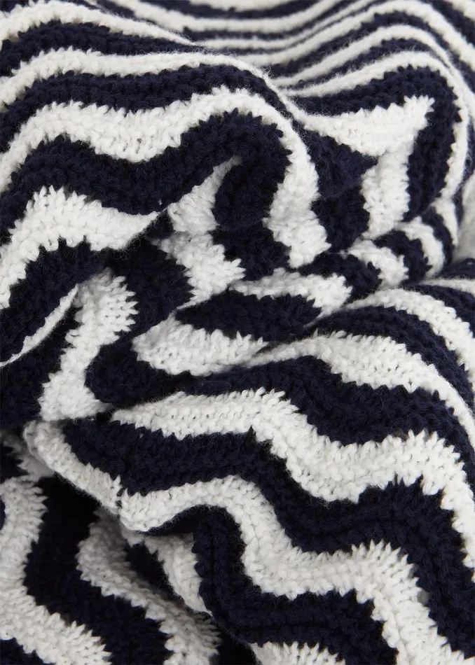 Women Jumpers and Cardigans Hobbs Lulu Cotton Jumper Navy Ivory