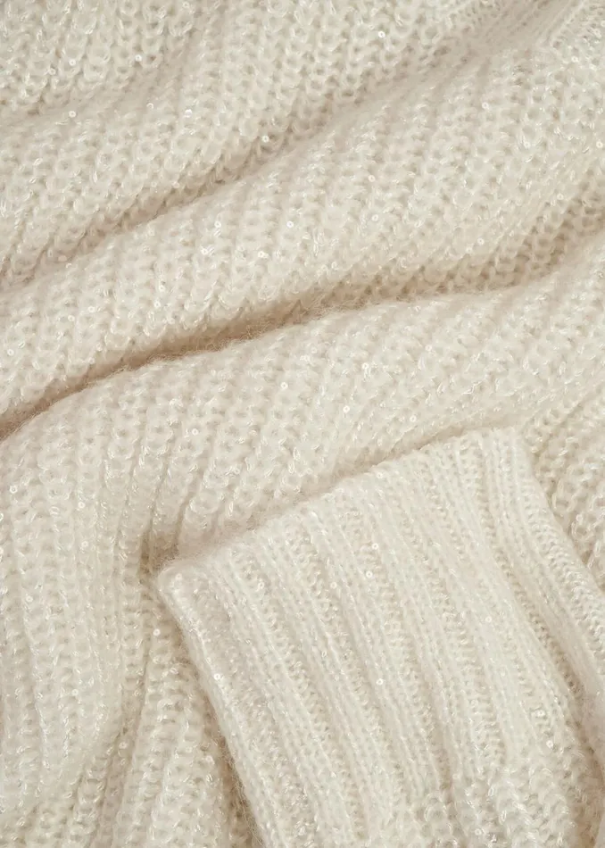 Women Jumpers and Cardigans Hobbs Marsha Sequin Jumper With Alpaca Ivory