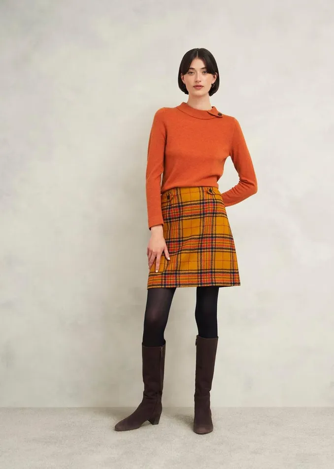 Women Jumpers and Cardigans Hobbs Talia Wool Cashmere Jumper Topaz Orange