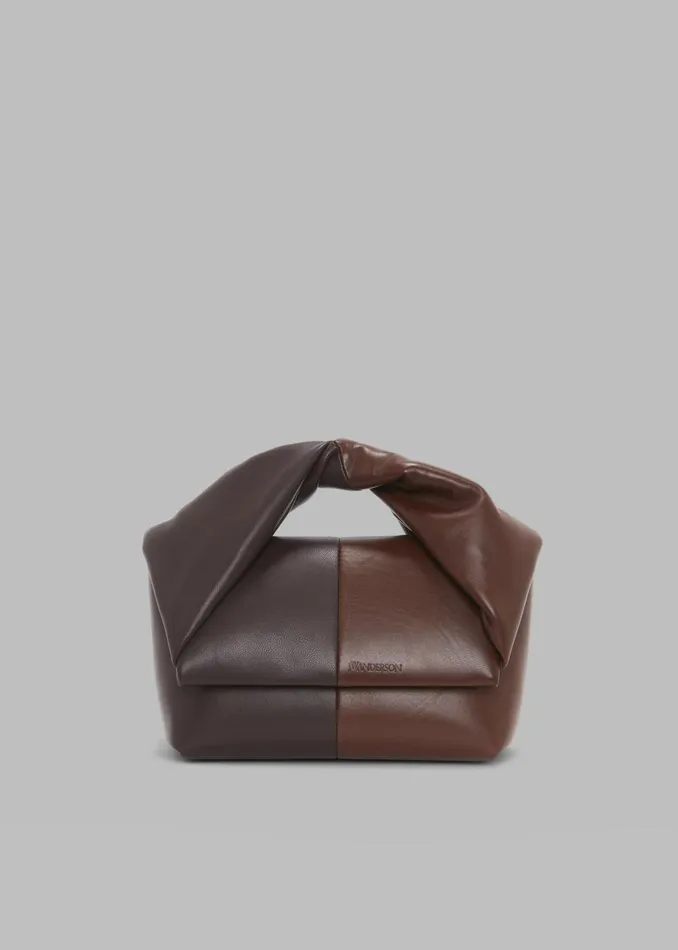 Women Jw Anderson Midi Twister Bag 8211 Dark BrownBrown The Frankie Shop