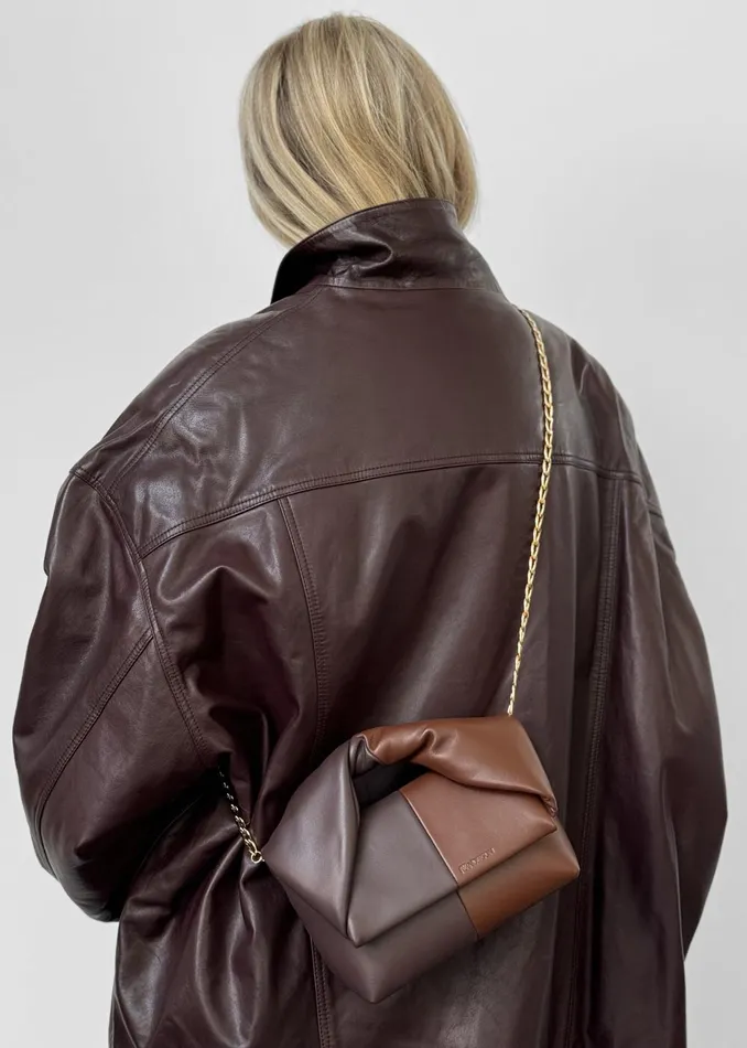 Women Jw Anderson Midi Twister Bag 8211 Dark BrownBrown The Frankie Shop