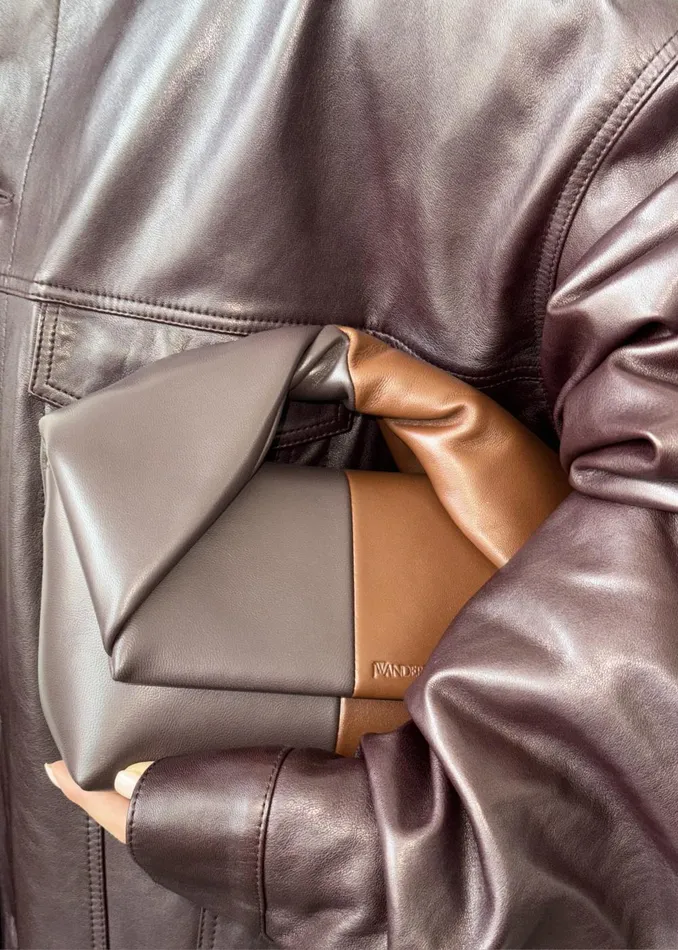 Women Jw Anderson Midi Twister Bag 8211 Dark BrownBrown The Frankie Shop